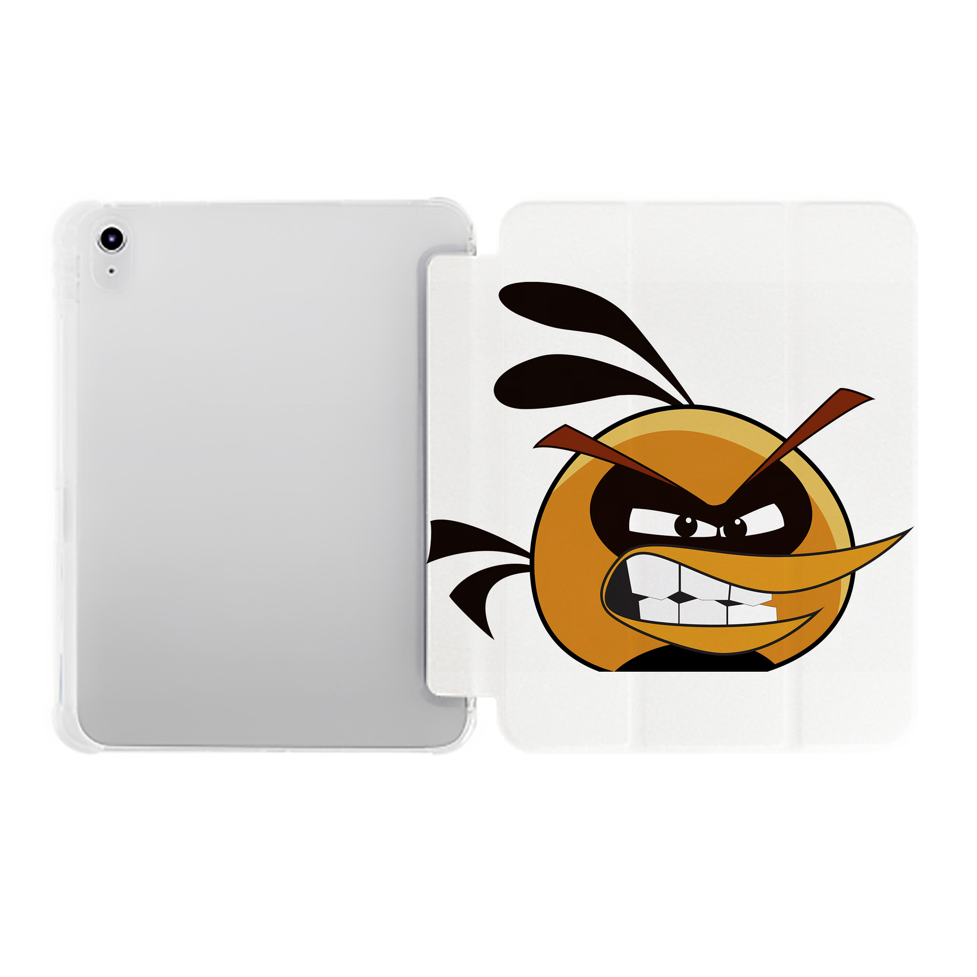 （画像用） Angry Birds アングリーバード IPad ケース ペン収納付き 三つ折りスタンド PUレザー×シリコン 対応機種9.5/10.5/10.9インチ